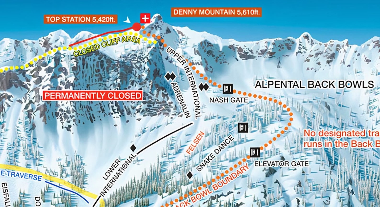 2021 the SUMMIT at SNOQUALMIE ALPENTAL Ski Trail Map Ski - Etsy