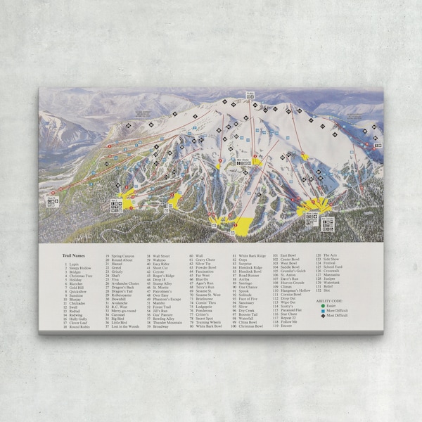 Mammoth Mountain Trail Map Canvas - Il 600x600.3706232048 Dpru