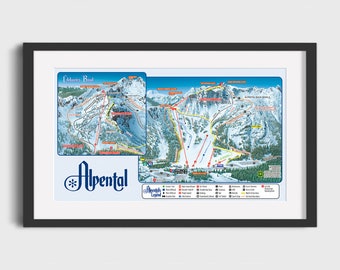2023 The SUMMIT at SNOQUALMIE - ALPENTAL Ski Trail Map - Ski Home Decor, Ski Lodge Wall Decor, Ski Poster
