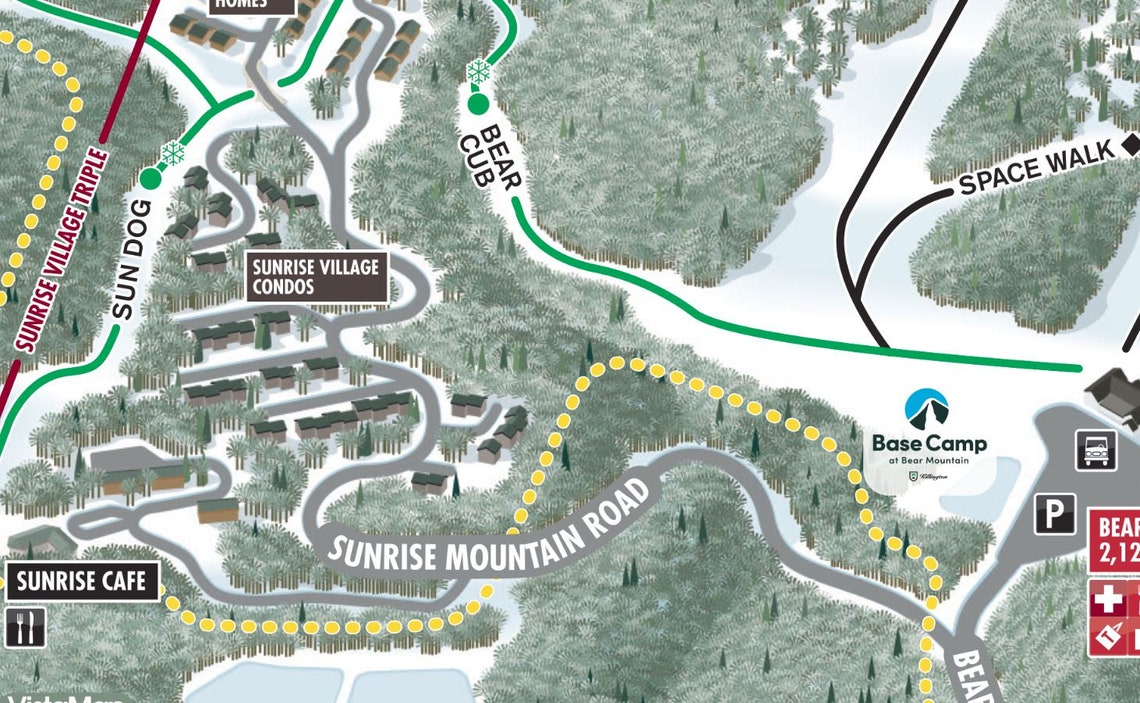 2022 KILLINGTON Ski Trail Map Ski Map, Ski Art, Ski Decor, Ski Home ...