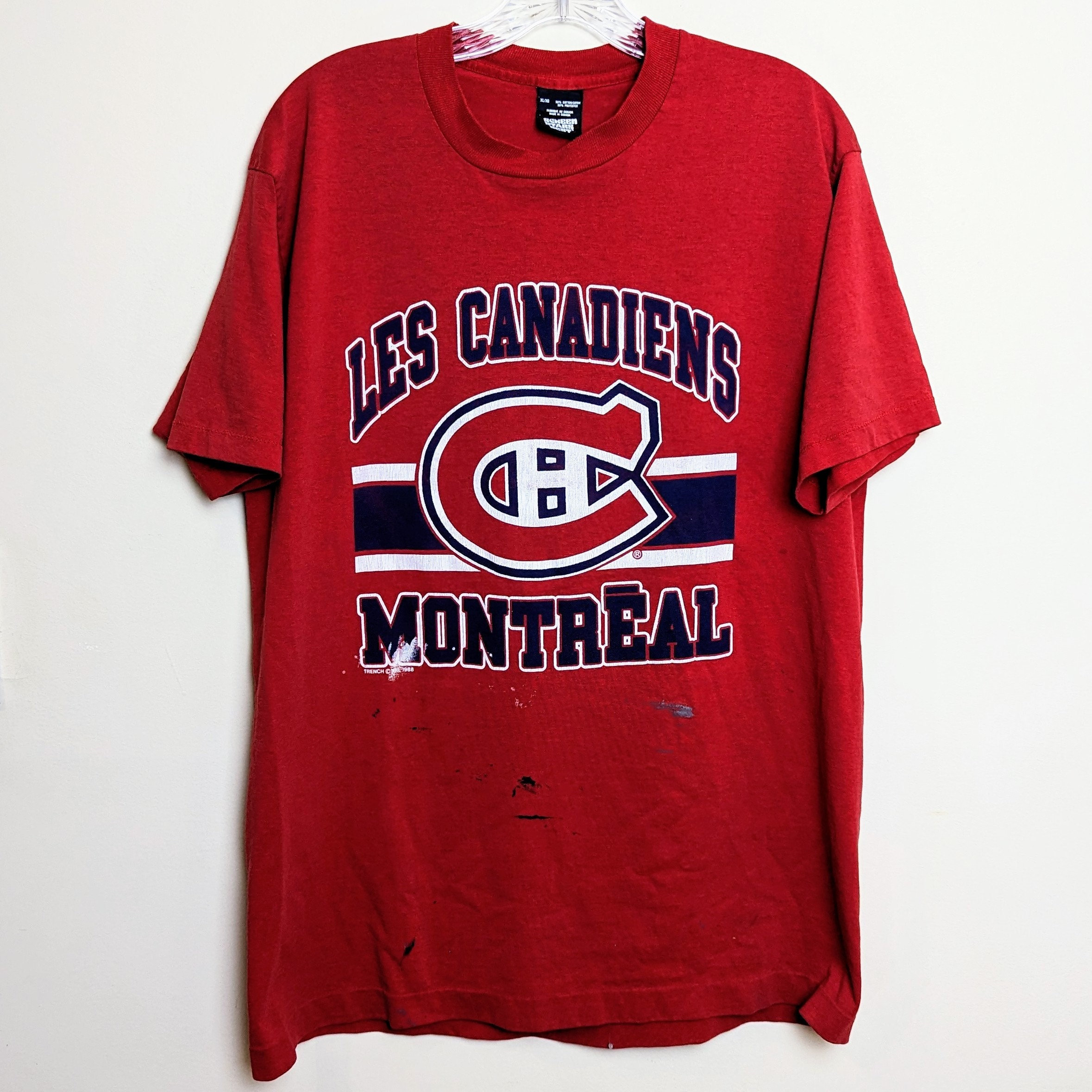 Montreal Canadiens Starter Half Puck T-Shirt - Navy
