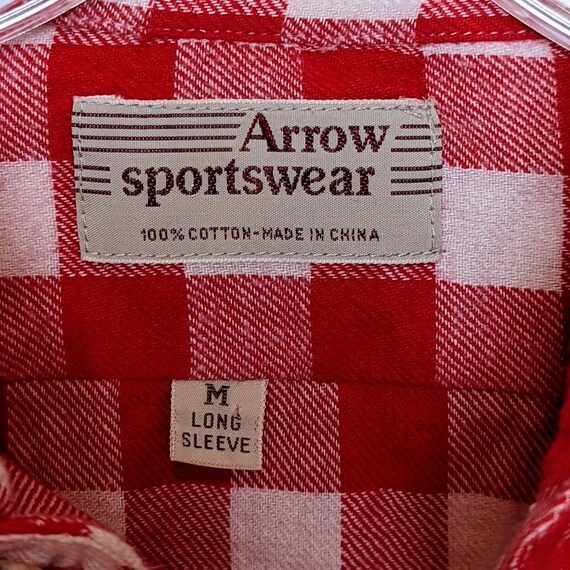 Vintage 70s 80s Arrow Sportswear Gingham Plaid Fl… - image 4