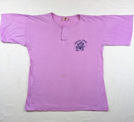 Vintage 70s American Embassy Rome Italy Henley - image 3