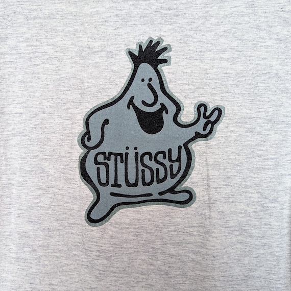 Vintage Stussy Early 90s Blob Character Mullet Single Stitch