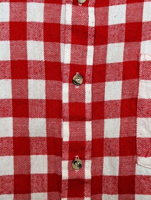 Vintage 70s 80s Arrow Sportswear Gingham Plaid Fl… - image 3