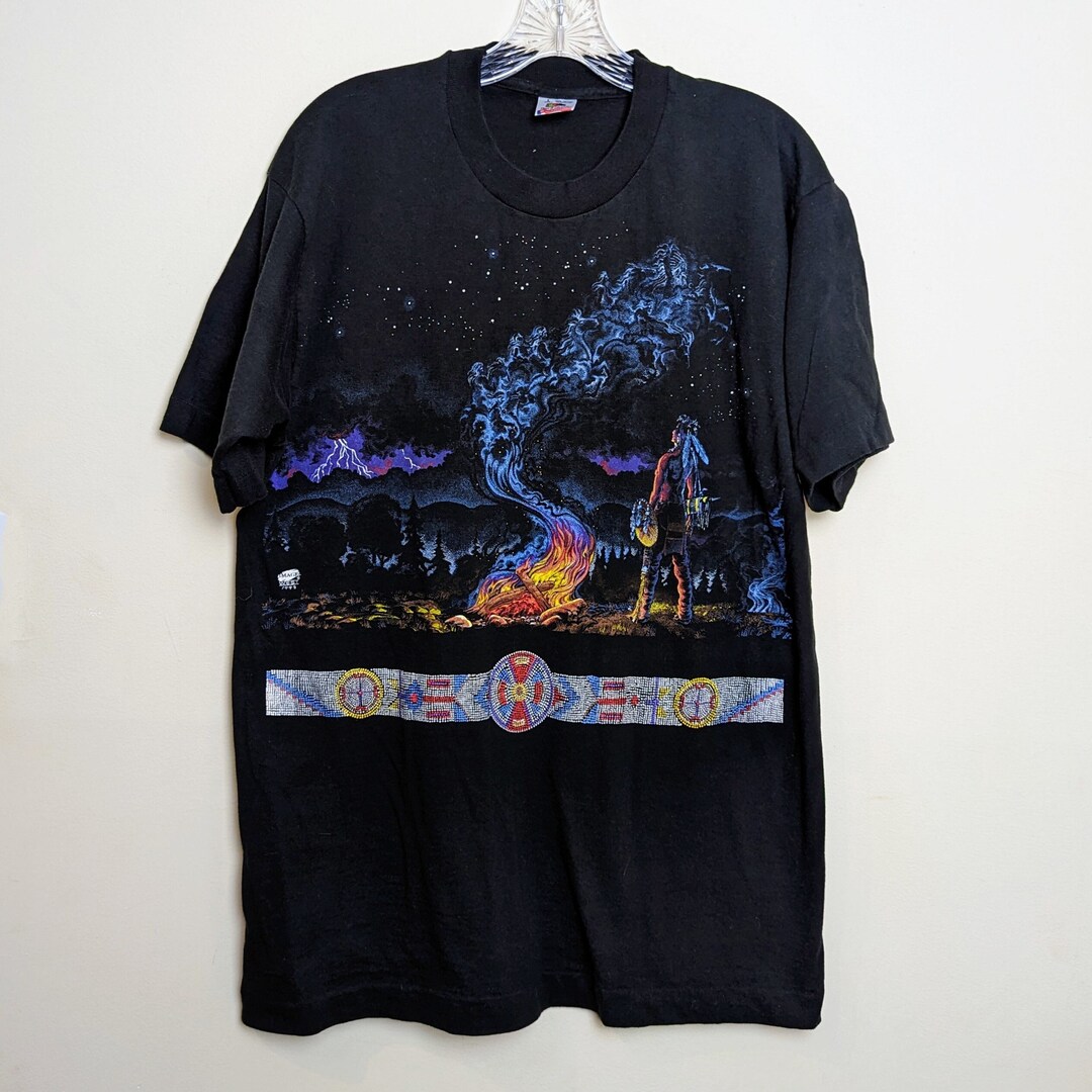 T-shirt Vintage Tie-dye Keith Secola – Americana, Taille M (unisexe)