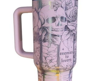 Engraved Smutty Book Lover Tumbler: 40oz Stainless Steel, Lid & Straw