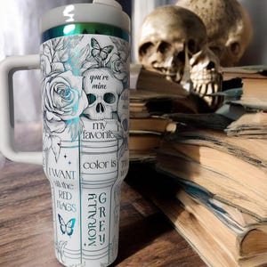 dark romance smutty book reading lover laser engraved tumbler 40oz 30oz 20oz image 1