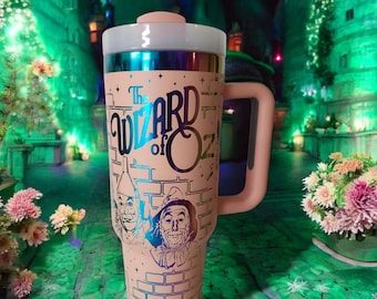 Wizard of Oz Tumbler: Engraved Stainless Steel 20 30 40oz Travel Mug