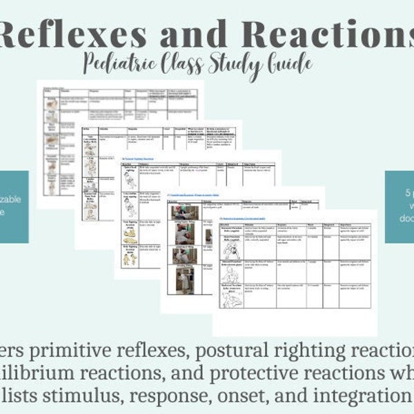 Reflexes and Reactions for Pediatric Therapists - great for occupational therapy and physical therapy students to learn evaluation skills