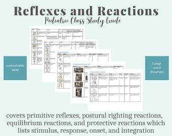 Reflejos y reacciones para terapeutas pediátricos: excelente para que los estudiantes de terapia ocupacional y fisioterapia aprendan habilidades de evaluación.