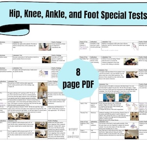 Hip, Knee, Ankle, and Foot Special Tests (orthopedic & neurovascular) for Physical Therapist, Athletic Trainers, and Nurse - lower extremity