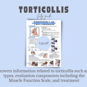 Torticollis Handout -great for physical therapy students & therapists to learn evaluation and treatment for congenital muscular torticollis