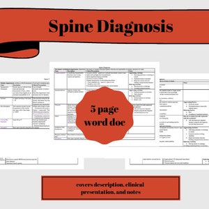 Spine orthopedic and neurovascular diagnosis for physical therapists and athletic trainer - clinical presentation & description study guide