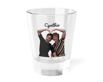 Heated Rivalry Shot Glass | Shane and Ilya | Hudson and Connor Shot Glass |  Heart Pose Shot Glass | Personalized Gift 1.5oz Clear Glass