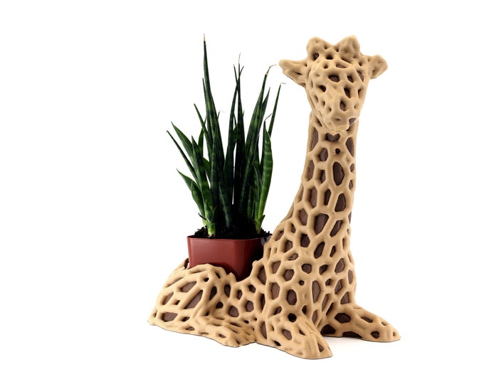 Giraffe Planter | Succulents and Air Plant Holder | Cute Air Plant Holder | Succulent Holder | Giraffe-Themed Desk Accessory