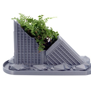 Jardinière Architecture || Porte-plante pour bâtiments urbains envahis par la végétation || Cache-pot de 3 x 2 po. de diamètre