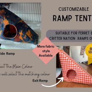 Ramp Tents // Suitable for Ferret Nation & Critter Nation, Metal or Plastic inside Ramps • Made To Order