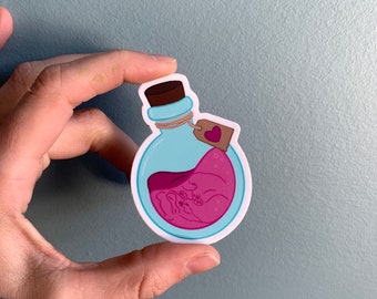 Ferret Love Potion Vinyl Sticker • Weatherproof