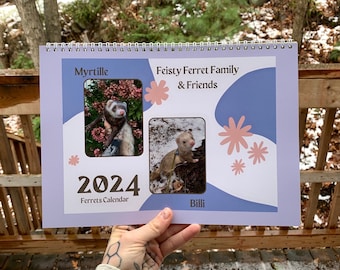 2024 Wall Calendar • 100% Ferrets