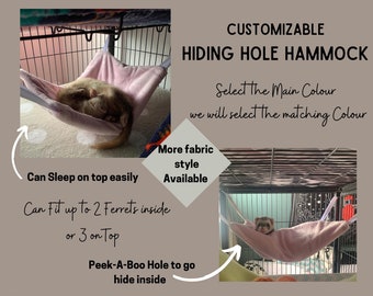 Hiding Hole Hammock // For Small Pets • Fits Up to 4 Ferrets. {Bigger Size is also possible}