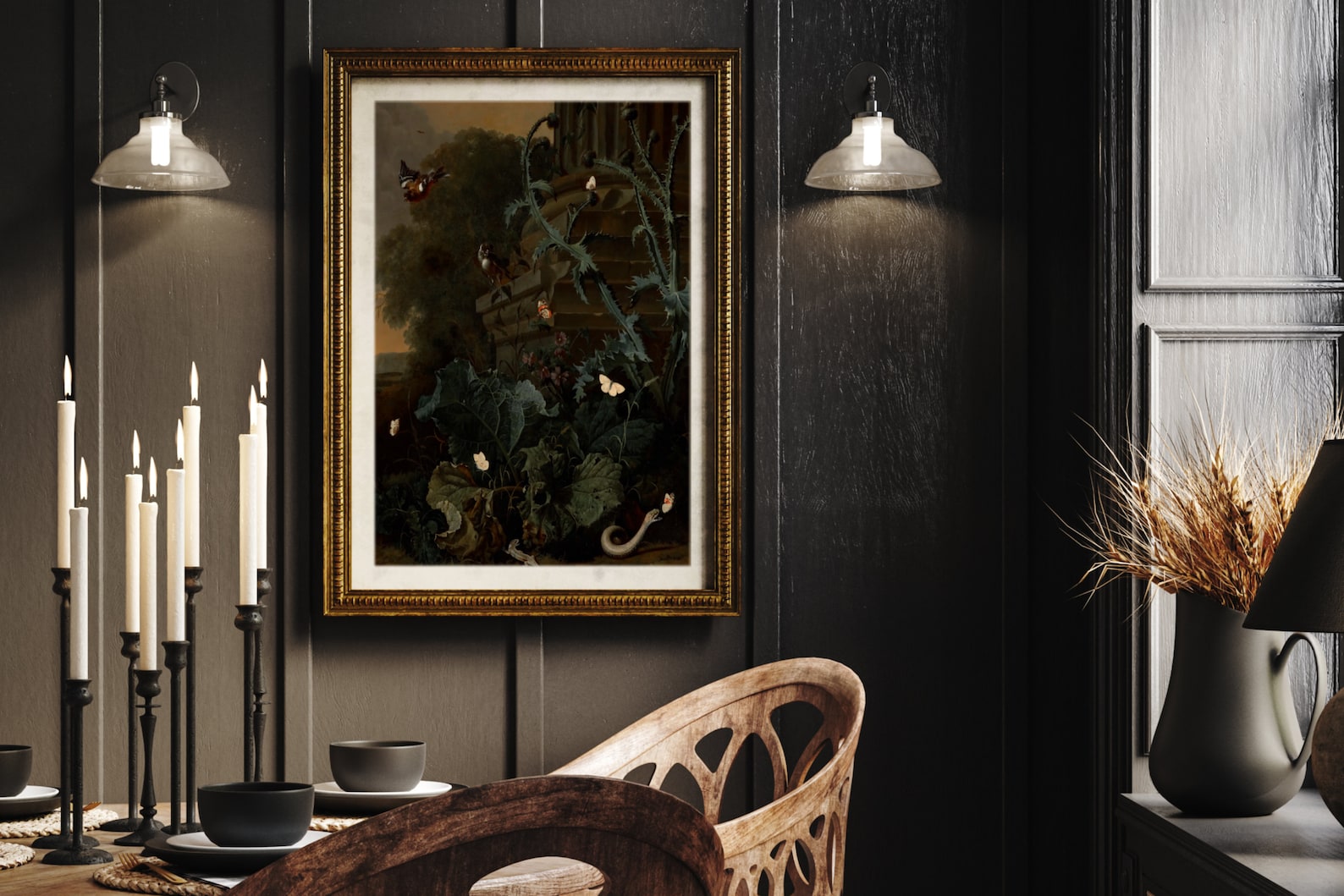 Moody Dark Cottagecore Art Print Dark Academia Decor - Etsy