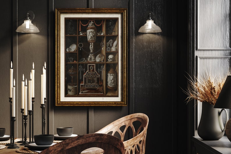 Dark Academia Curio Cabinet Print Digital Printable Download - Etsy