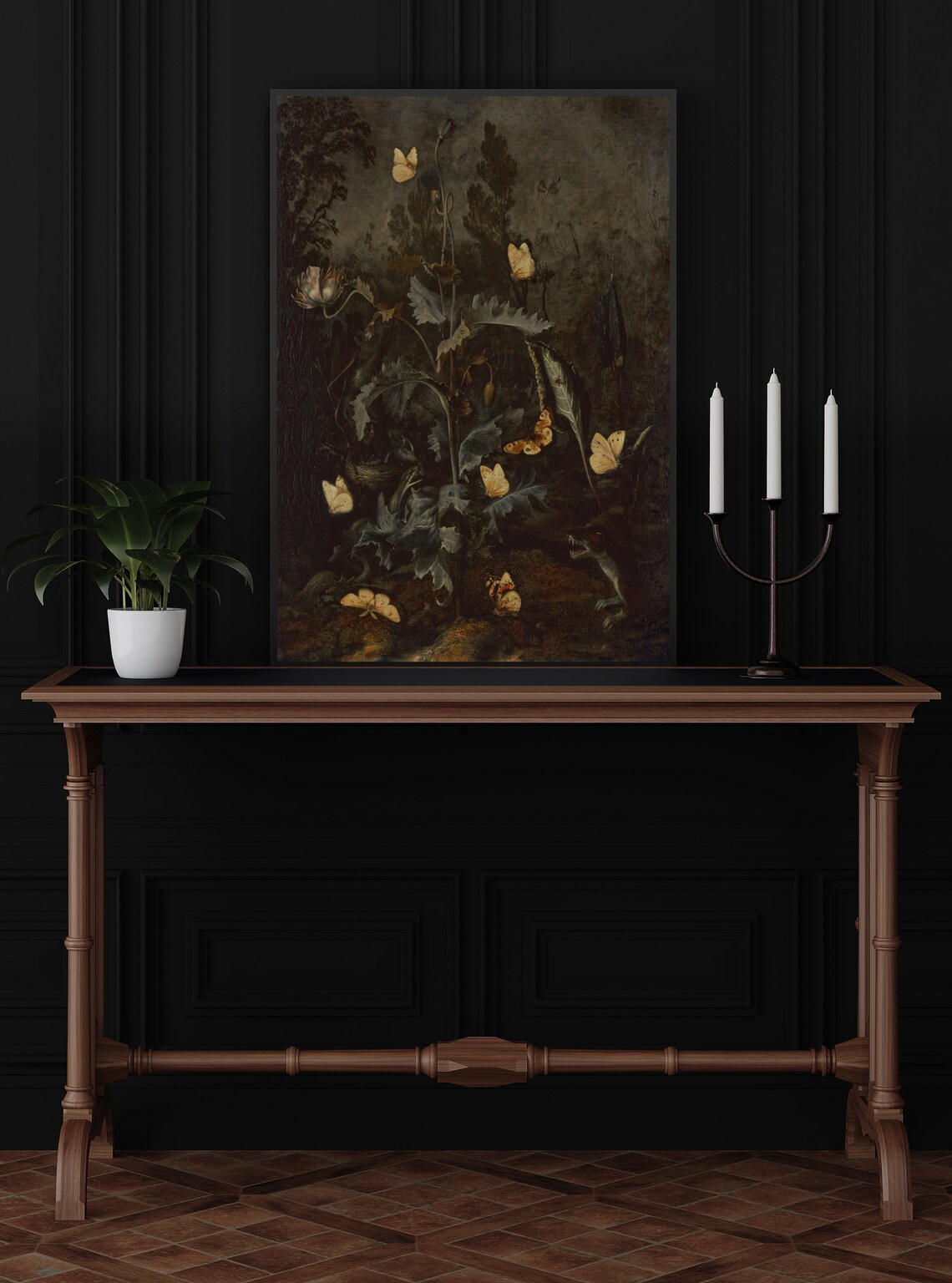 Dark Cottagecore Art Print Moody Oil Painting Dark Academia - Etsy