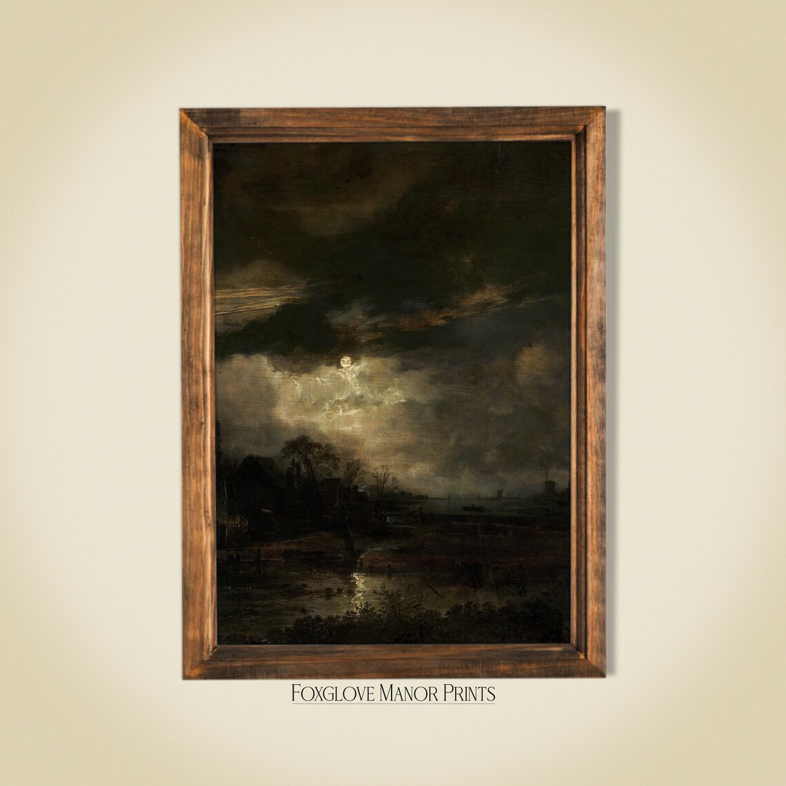 Moody Dark Academia Aesthetic Print Night Sky Painting - Etsy