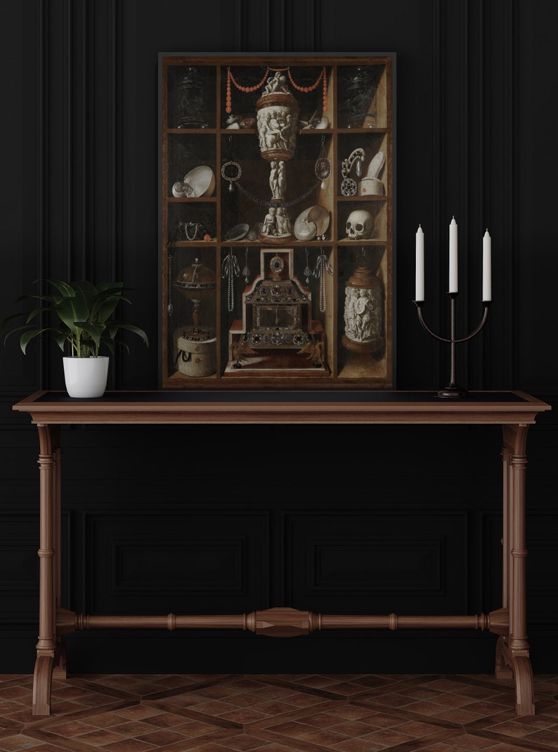 Dark Academia Curio Cabinet Print Digital Printable Download - Etsy