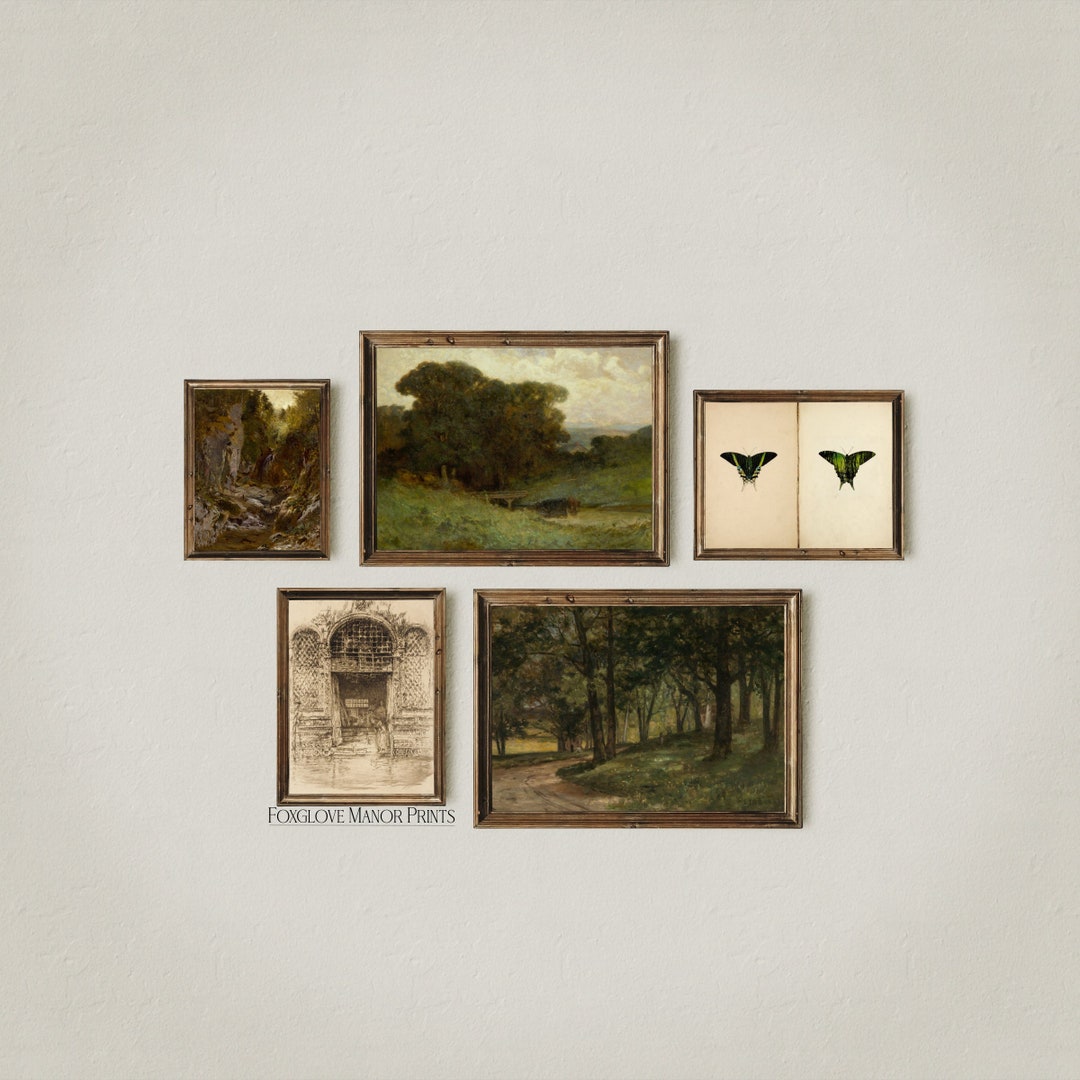 Antique Moody Gallery | Wall Art Digital Printable Download | Forest ...