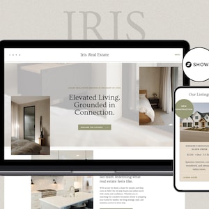 Real Estate Website Template | Showit Realtor Template | Showit Website Template | Minimalist Realtor Website | Editorial Showit Website
