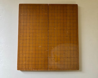Vintage Wooden Hinged Go Board, 11.75” x 12.75”