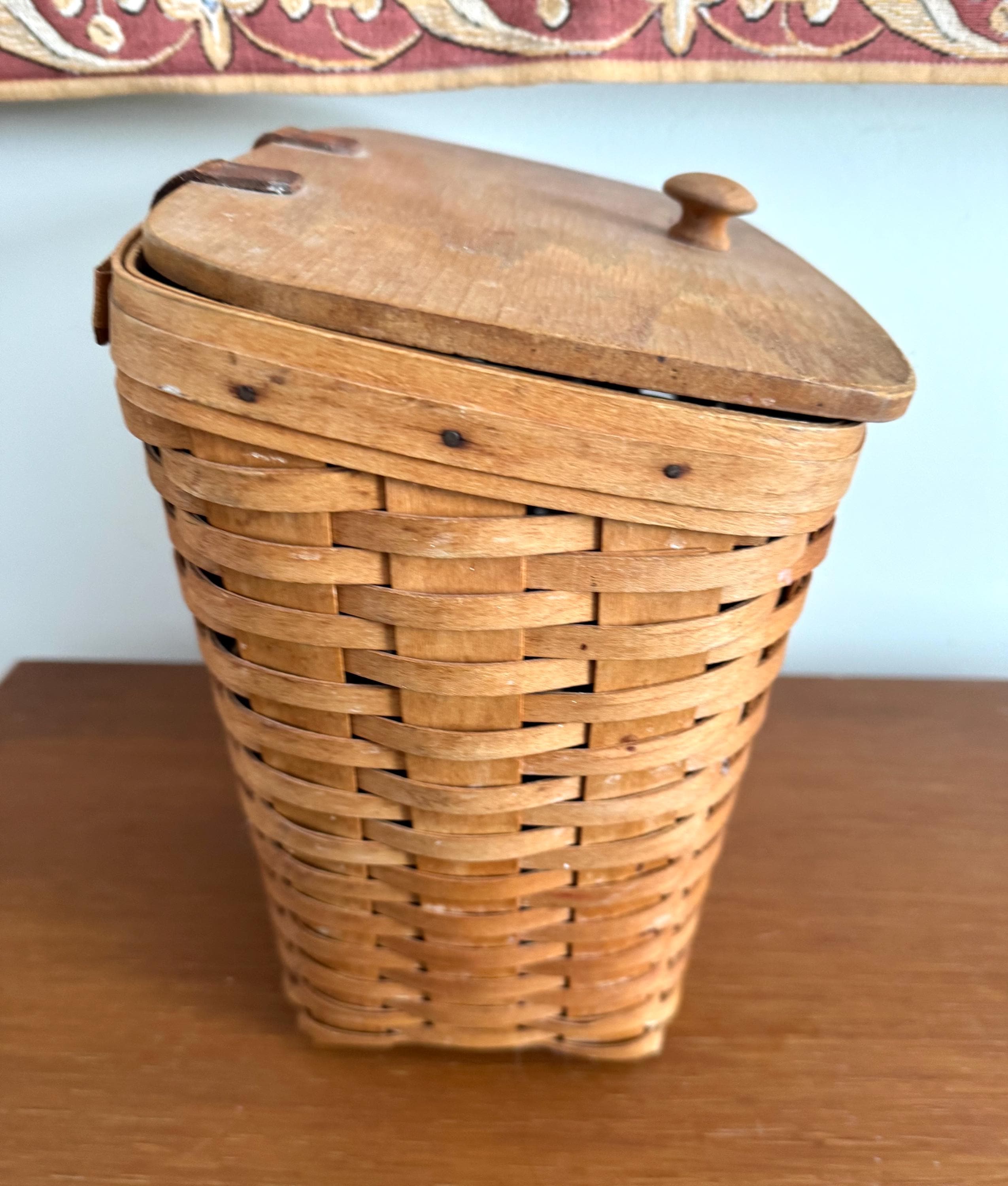 小物入れ Longaberger basket Longaberger Basket With Lid, 11.5”x12”x7.5” - Etsy