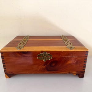 Cedar Box with brass trim