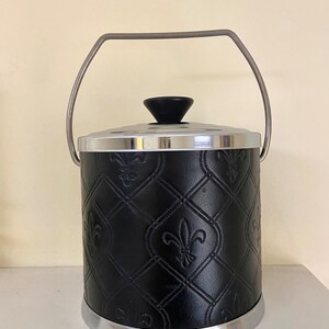 Chrome and vinyl ice bucket