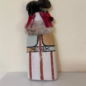 Folk Art Flat Wood Doll in Hopi-style