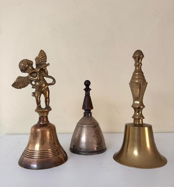 Vintage Brass Bells, set of 3