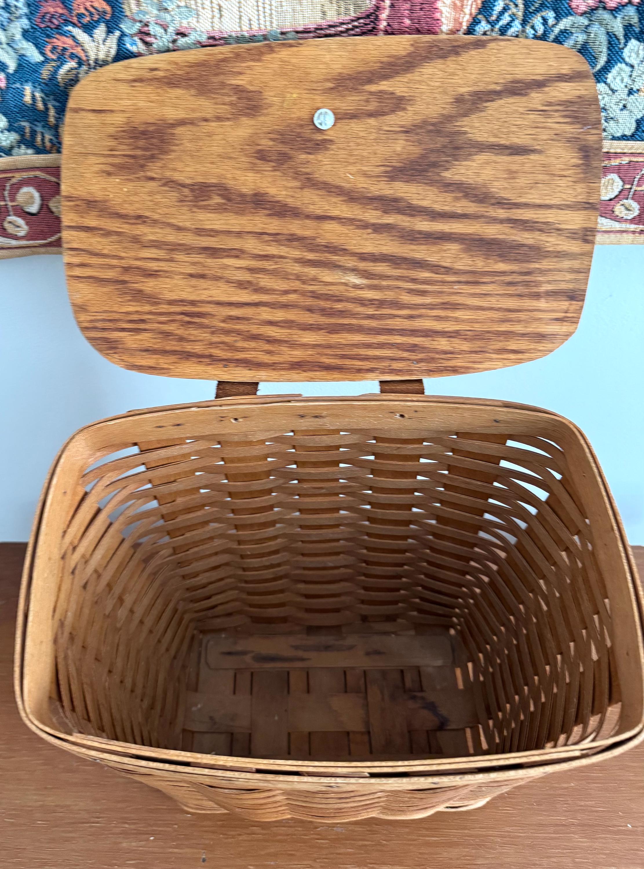 Longaberger Basket With Lid, 11.5”x12”x7.5” - Etsy