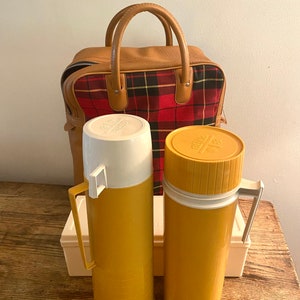 Vintage Louis Vuitton Monogram Tote with Thermos and Cup Picnic