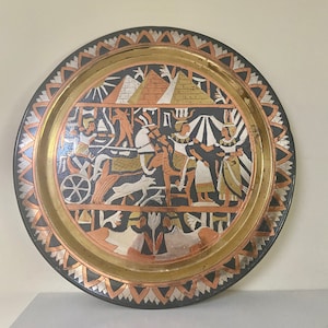 Brass tray or wall decor