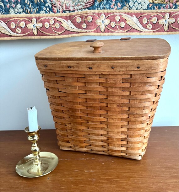 Longaberger Basket With Lid, 11.5”x12”x7.5” - Etsy