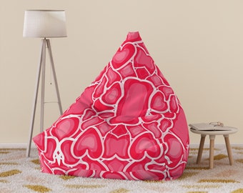 Hearts Bean Bag Chair Cover