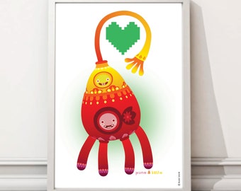 buddi puna kelta heart digital artwork