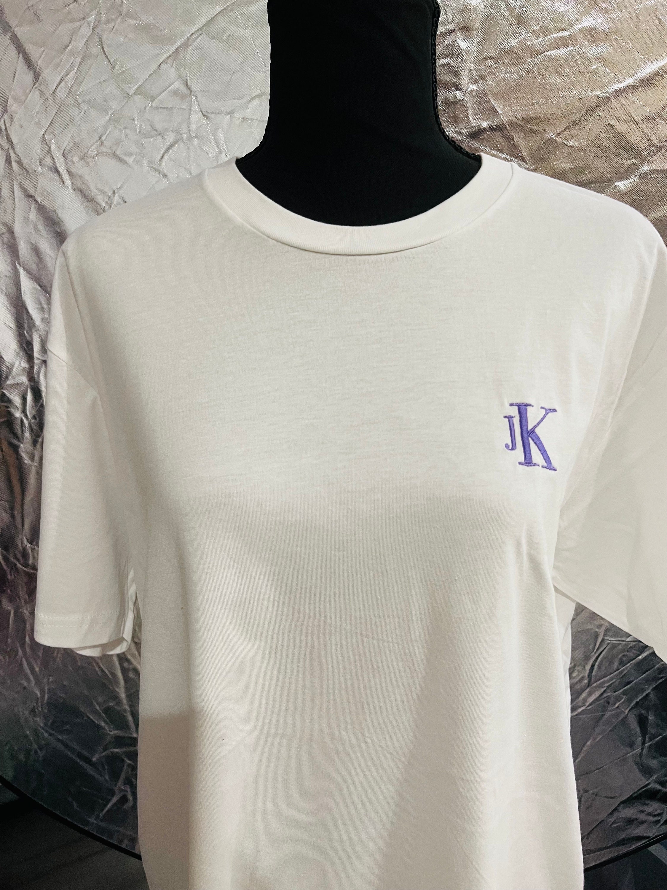 BTSグク着用● ●ARCHIVE LOGO CREW NECK T-SHIRT Jkxck Embroidered Archive Logo T-shirt / BTS Jung Kook - Etsy