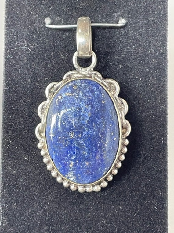Sterling Silver with blue pendant