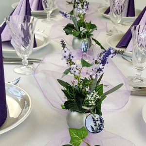 Frühlings Tischläufer Mit Lavendel & Schmetterlingen – 183 X 33 Cm, Küchendeko, Waschbar