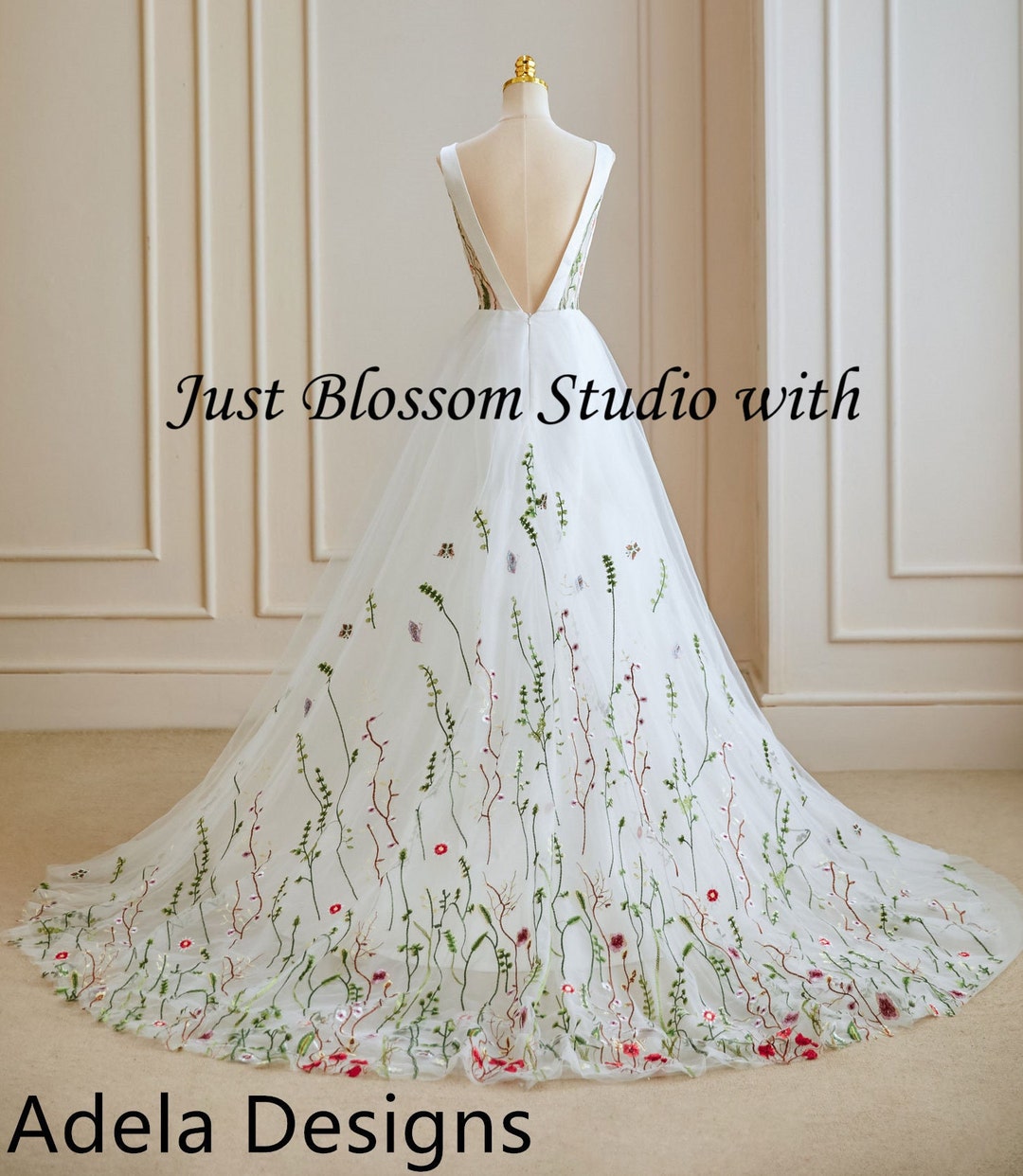 Women Lace Wedding Dress Dress Deep V Strap Formal Dress main image 0