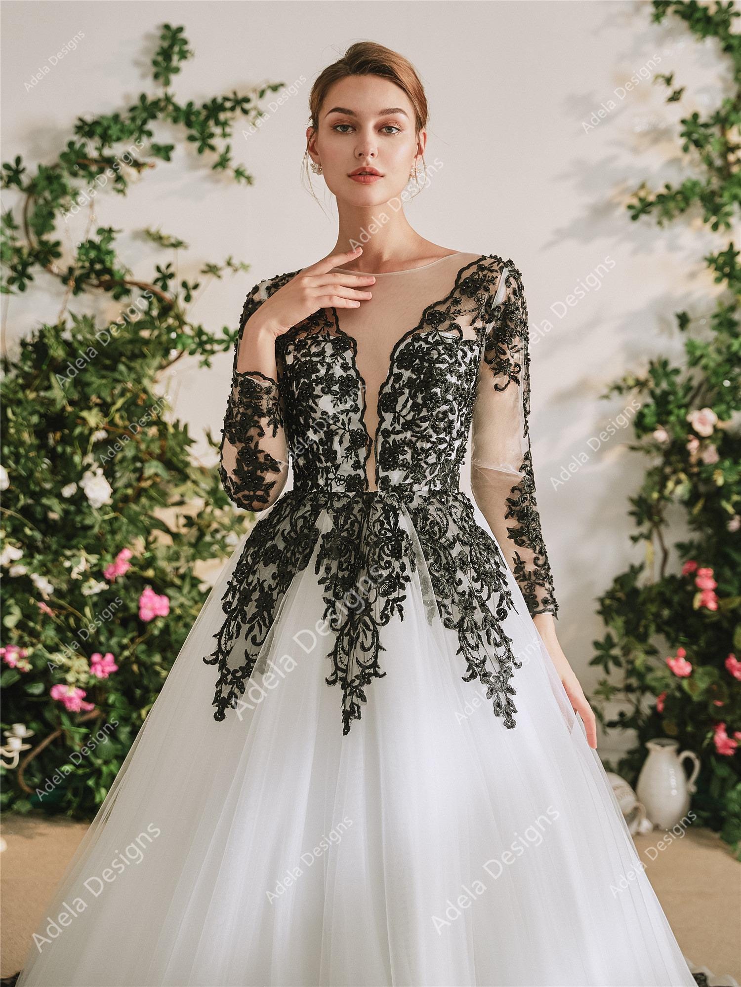 green emerald velvet dress Black & White Evening Dresses Beaded Pageant Dress Cap Sleeve 222153 –  Viniodress main image 1