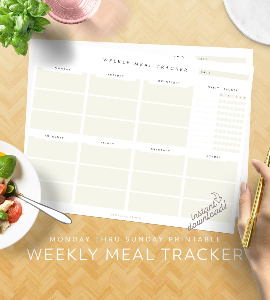 Printable Weekly Food Tracker Monday Through Sunday Food Journal Etsy printable-weekly-food-tracker-monday-through-sunday-food-journal-etsy